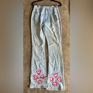 Light blue heart jeans a